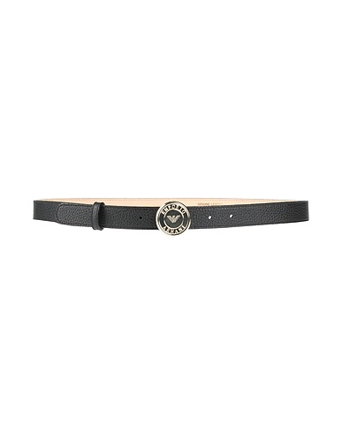 EMPORIO ARMANI Regular belt Black 100% Cow leather