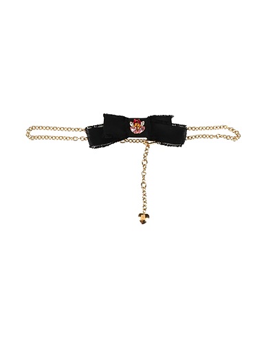 DOLCE&GABBANA Belt Black Technical fibres, Metal