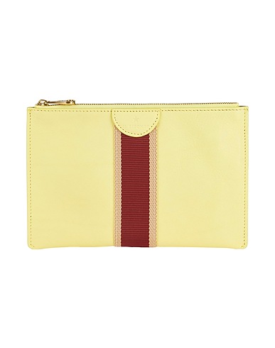 IL BISONTE Pouch Yellow Leather