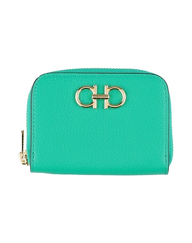 FERRAGAMO Wallet Green Calfskin