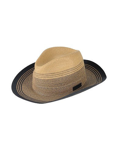 GIORGIO ARMANI Hat Midnight blue 100% Paper Yarn, Polyester, Leather