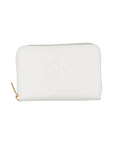 LA FILLE des FLEURS Wallet White 100% Polyurethane