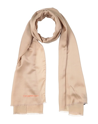 EMPORIO ARMANI Scarves and foulards Beige 62% Viscose, 38% Silk