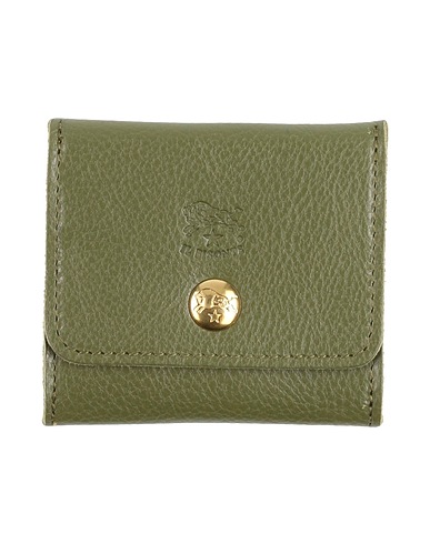 IL BISONTE Wallet Military green Leather