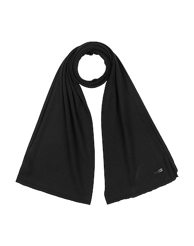 EMPORIO ARMANI Scarves and foulards Black 50% Virgin Wool, 50% Metallic fiber