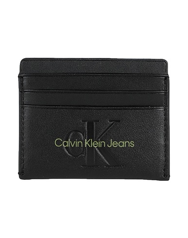 CALVIN KLEIN JEANS Small Leather Goods Black 100% Polyurethane