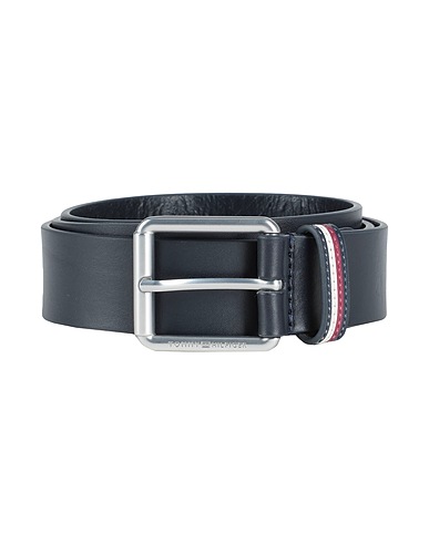 TOMMY HILFIGER Cintura in pelle Blu notte Pelle
