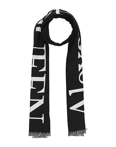 MCQUEEN Scarves and foulards Black 100% Wool