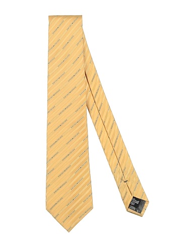 EMPORIO ARMANI Cravates et nœuds papillon Jaune 100% Soie