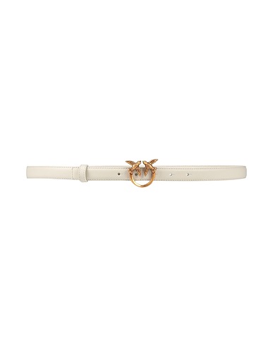 PINKO Thin belt Cream Leather