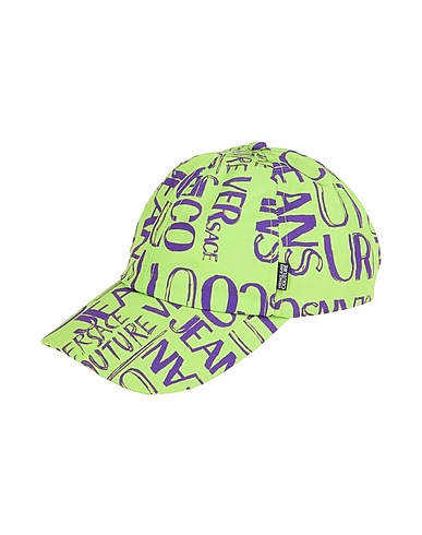 VERSACE JEANS COUTURE Hat Lime green 100% Polyester