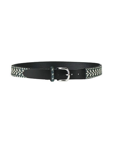 ISABEL MARANT Belts Dark green 100% Cow leather, Glass, Zamak
