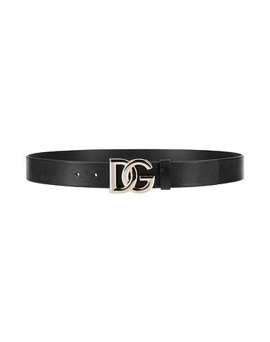 DOLCE&GABBANA Leather belt Black 100% Calfskin