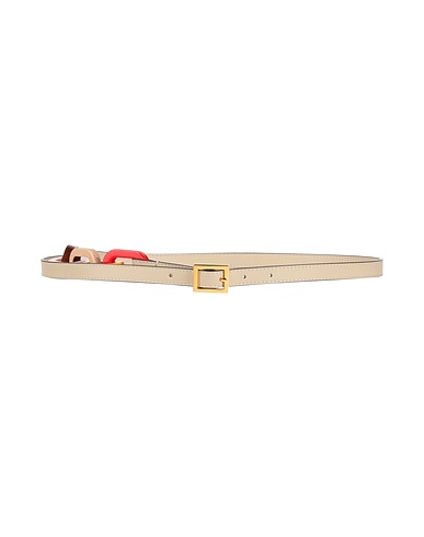 MARNI Cintura Sottile Beige 100% Pelle di bovino, PMMA – Polimetilmetacrilato, Legno, Ottone