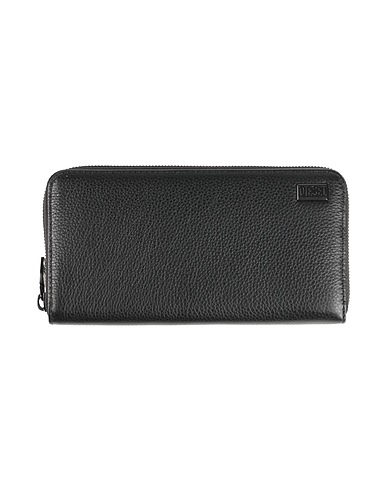 DIESEL Wallet Black Cow leather, Zinc alloy