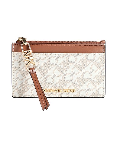 MICHAEL MICHAEL KORS Small Leather Goods Cream 90% PVC - Polyvinyl chloride, 10% Polyester