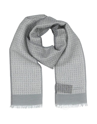 ZEGNA Scarves and foulards Grey 53% Cotton, 47% Linen