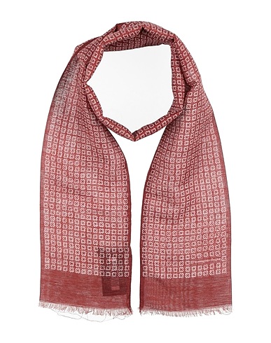 ZEGNA Scarves and foulards Brick red 53% Cotton, 47% Linen