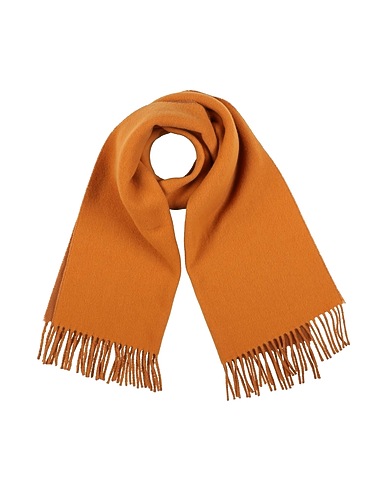 MAISON KITSUNÉ Scarves and foulards Camel 100% Virgin Wool