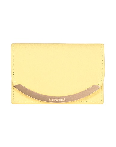 SEE BY CHLOÉ Wallet Pastel yellow 100% Cow leather