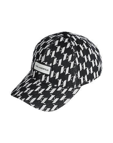 KARL LAGERFELD Hat K/MONOGRAM CAP
 Black 100% Recycled polyester