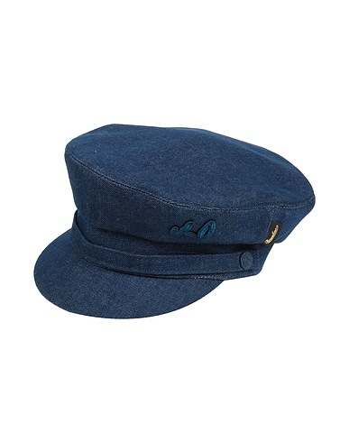 BORSALINO Hat Blue 97% Cotton, 3% Elastane