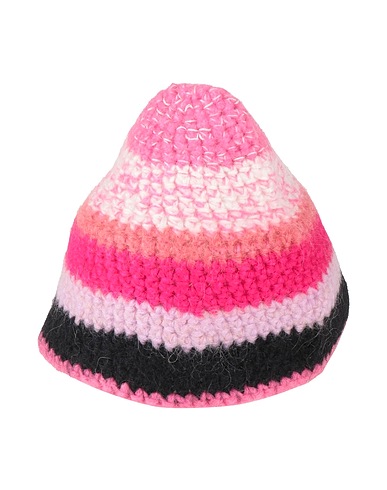 RED(V) Hat Fuchsia 35% Mohair wool, 25% Acrylic, 24% Polyamide, 8% Cotton, 8% Synthetic fibers