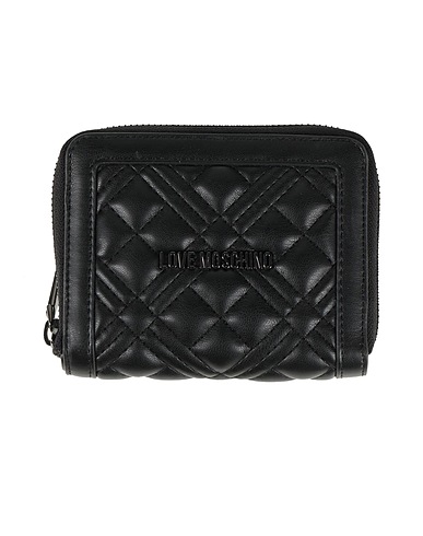 LOVE MOSCHINO Wallet Black 100% Polyurethane