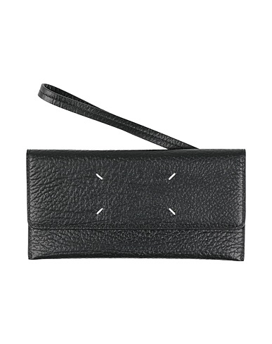 MAISON MARGIELA Wallet Black 100% Cow leather, Brass