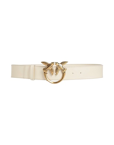 PINKO Regular belt Ivory Leather