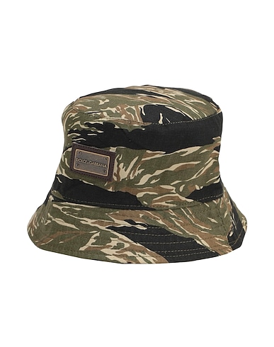 DOLCE&GABBANA Hat Military green 100% Cotton, Polyester, Zamak