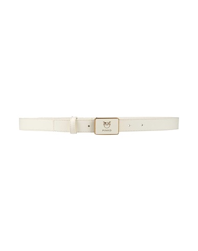 PINKO Regular belt Cream Leather