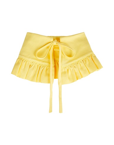 MSGM Scarves and foulards Yellow 67% Cotton, 33% Linen