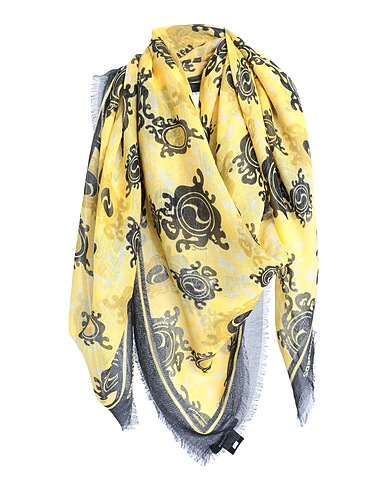 DSQUARED2 Scarves and foulards Yellow 50% Modal, 40% Linen, 10% Silk