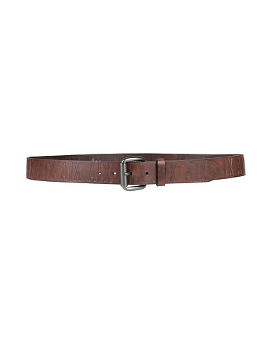 ARMANI EXCHANGE Leather belt Dark brown 100% Leather
