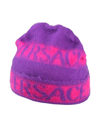 VERSACE YOUNG Hat Mauve 100% Virgin Wool