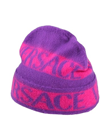 VERSACE YOUNG Hat Mauve 100% Virgin Wool