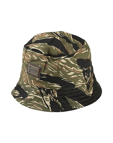 DOLCE&GABBANA Hat Military green 100% Cotton, Polyester, Zamak