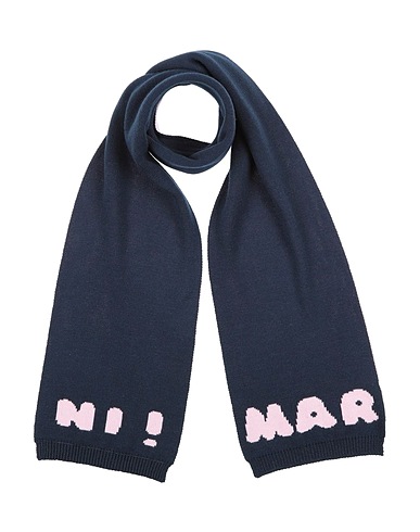 MARNI マフラー＆スカーフ ミッドナイトブルー アクリル 50% / ウール 50%