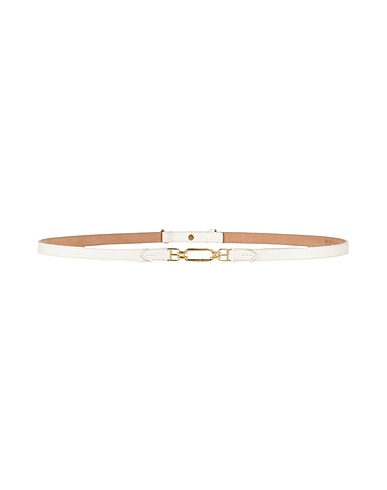 BALLY Thin belt Off white Leather