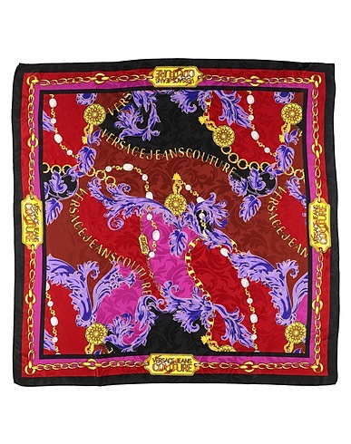 VERSACE JEANS COUTURE Scarves and foulards Black 100% Silk