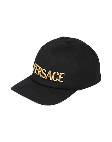 VERSACE Hat Black 100% Cotton, Polyester, Viscose