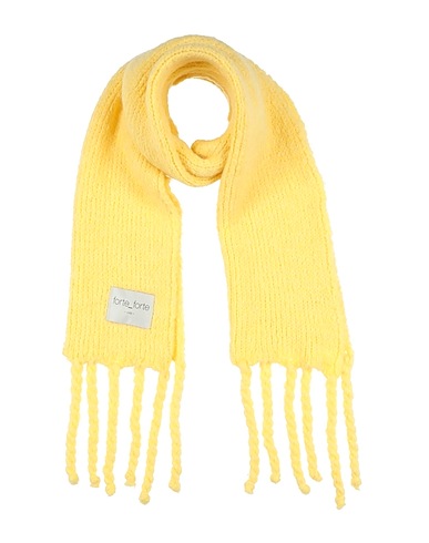 FORTE_FORTE Scarves and foulards Yellow 55% Acrylic, 17% Mohair wool, 17% Wool, 11% Polyamide