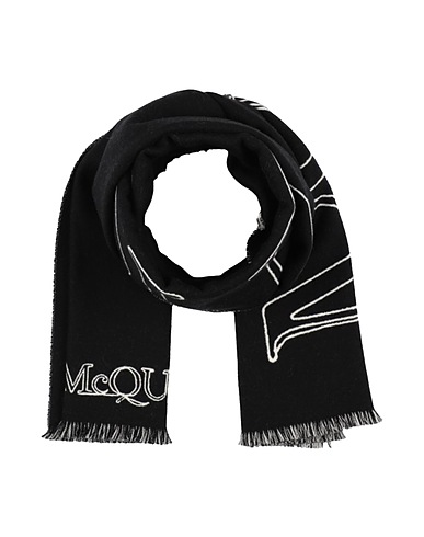 MCQUEEN マフラー＆スカーフ ブラック ウール 100%