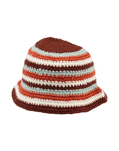 VICOLO Hat Dark brown 70% Acrylic, 30% Wool
