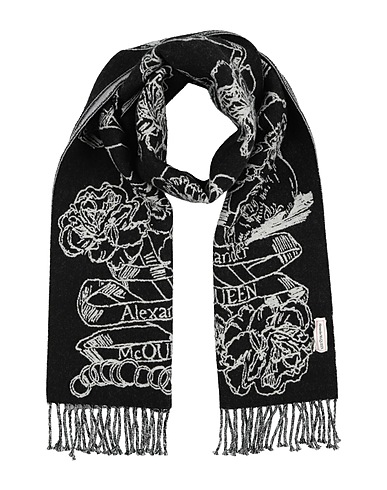 MCQUEEN Scarves and foulards Light grey 100% Wool