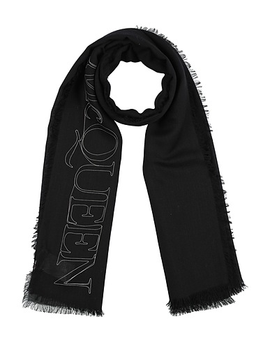 MCQUEEN Scarves and foulards Black 100% Cashmere