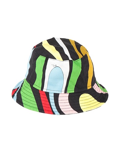 PUCCI Hat Black 97% Cotton, 3% Elastane