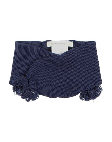 MESSAGE IN THE BOTTLE Schals und Foulards Marineblau 95% Baumwolle, 5% Wolle