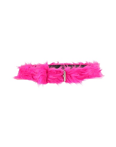 MARNI Regular belt Fuchsia 50% Modacrylic, 34% Acetate, 16% Polyester, Cow leather, Brass